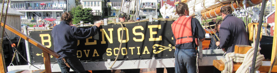 Crew working on the Bluenose II