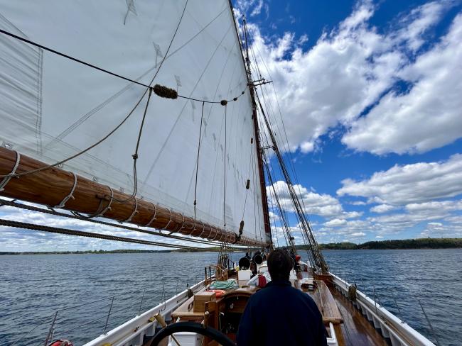 Schooner Bluenose II at sail.